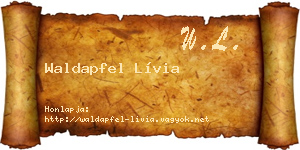 Waldapfel Lívia névjegykártya